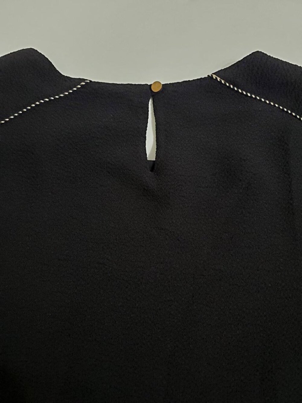 Sezane Womens Anna Mini Dress Black Size 34 US 2 Drop Waist Pockets 3/4 Sleeves - Picture 10 of 14